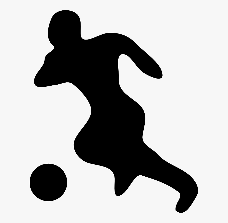 Soccer Player Silhouette Free Vector 4vector - Soccer Player Silhouette, Transparent Clipart