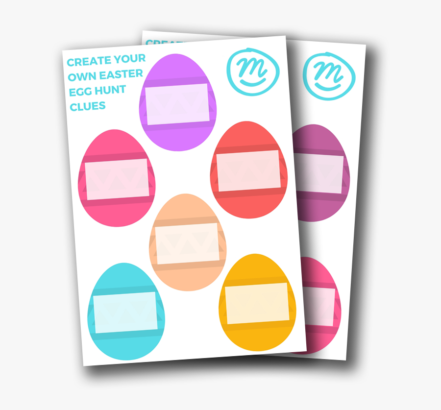 Make Your Own Egg - Easter Egg Hunt Clues Template, Transparent Clipart