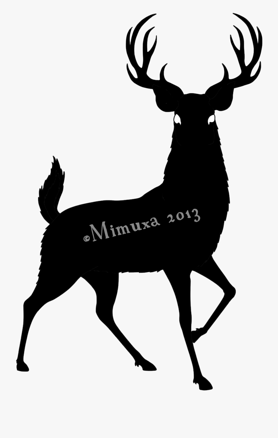 Clip Art Free Download Clip Art - Whitetail Deer Black Png, Transparent Clipart
