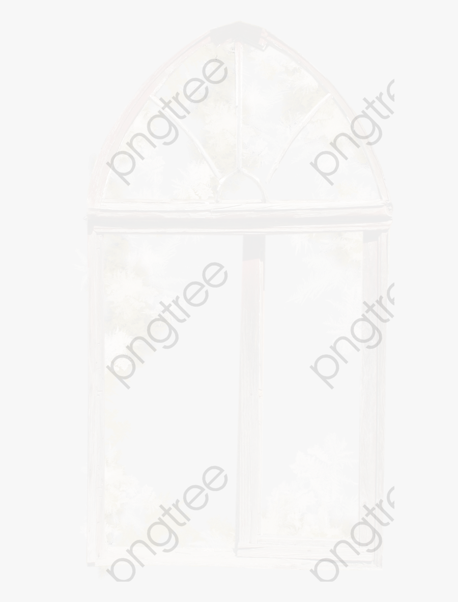 Winter Snow Christmas Window - Arch, Transparent Clipart