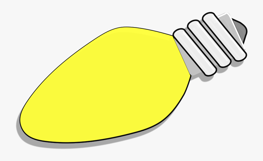 Lightbulb Clipart Christmas - Yellow Christmas Light Bulbs, Transparent Clipart