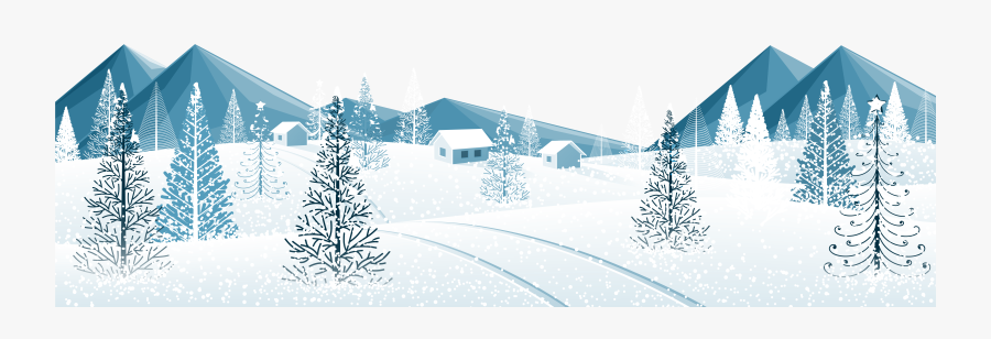 Winter Ground With Trees - Winter Trees Clipart Png, Transparent Clipart