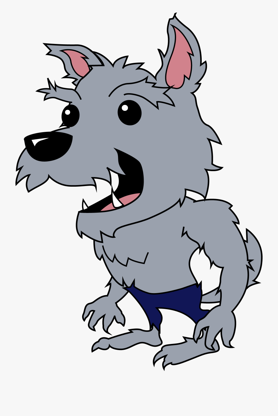 For Wolf Face Images Clipart - Werewolf Cartoon Transparent Background, Transparent Clipart