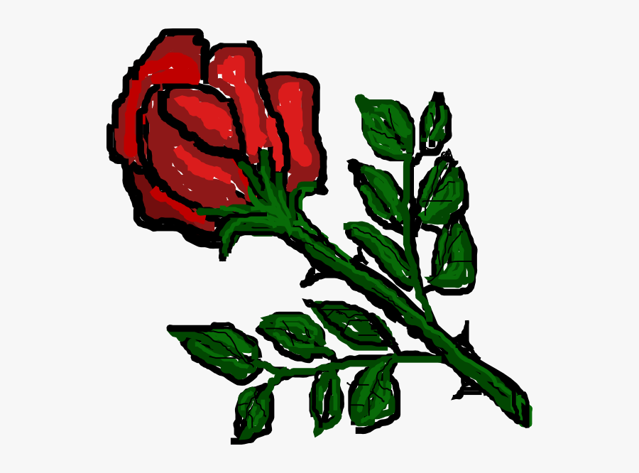 Red Rose Svg Clip Arts - Clip Art, Transparent Clipart