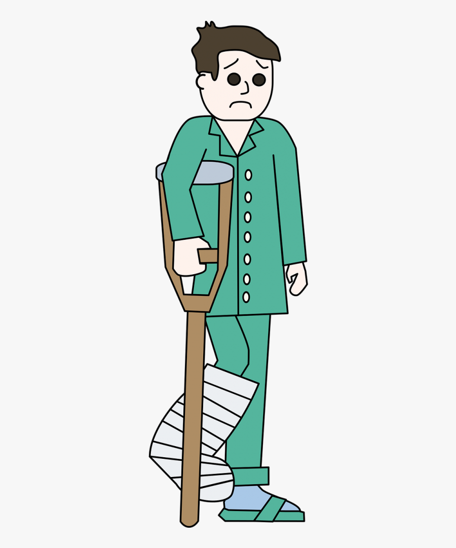 Drawbacks And Benefits To Being Injured During The - Broken Leg Cartoon Png, Transparent Clipart