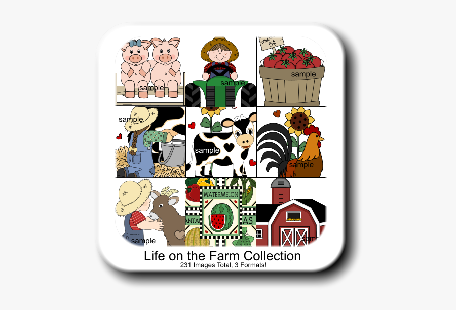 Life On The Farm Collection 231 Images Total, 3 Formats - Farm Clip Art, Transparent Clipart