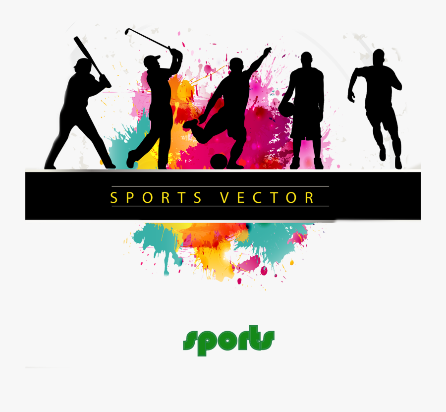 Silhouette Poster Dynamic Sports Figures Sport Clipart - Indian National Sports Day, Transparent Clipart