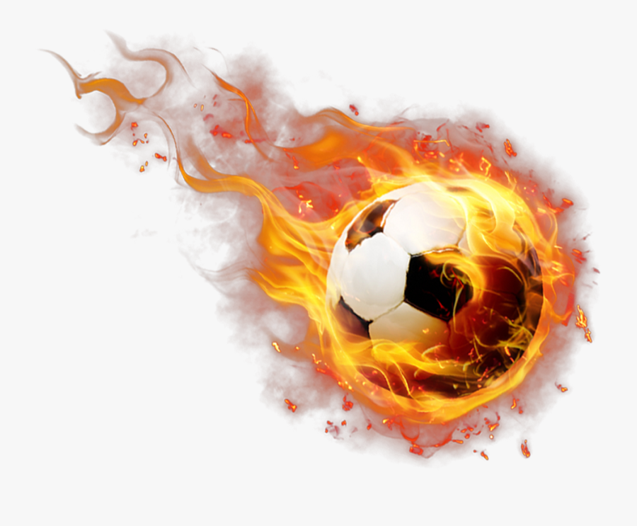 Football Flying Creative Catch The Soccer Clipart - Transparent Fire Football Png, Transparent Clipart