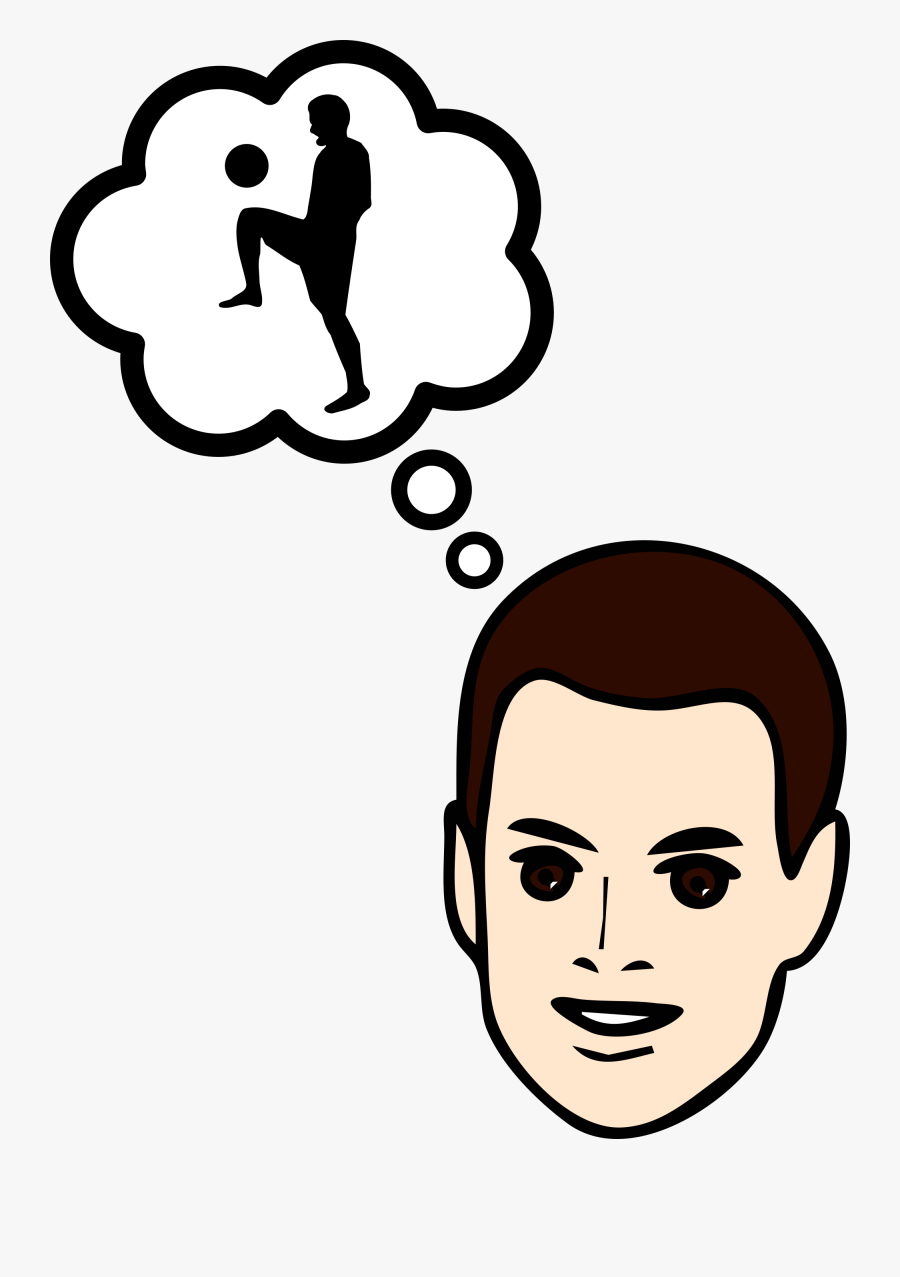 Free Man Thinking Soccer Clipart Clipart And Vector - Thought Bubble, Transparent Clipart
