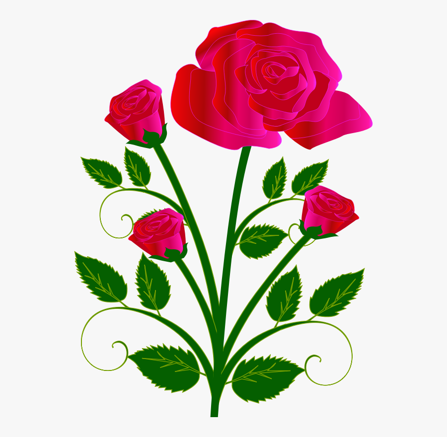 Single Pink Rose Clip Art Free Clipart Images - Rose Tree Clip Art, Transparent Clipart