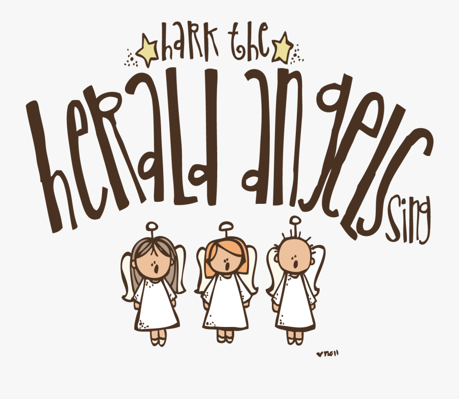 Clip Art Hark The Herald Sing - Christmas Angels Singing Clipart, Transparent Clipart