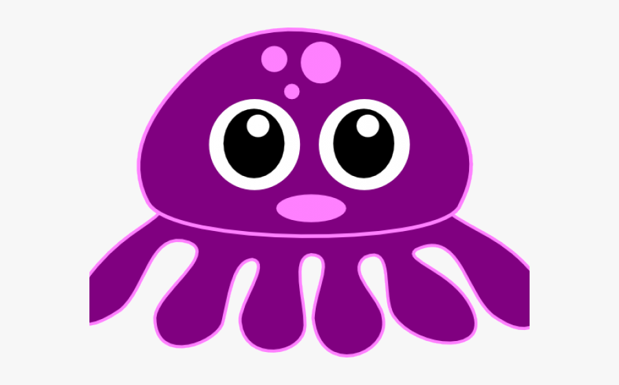 Cute Octopus Cliparts - Cute Purple Octopus Cliparts, Transparent Clipart
