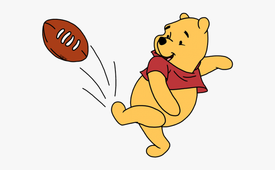 Football Clipart Clipart Playing Football - Winnie The Pooh Kicking A Football, Transparent Clipart
