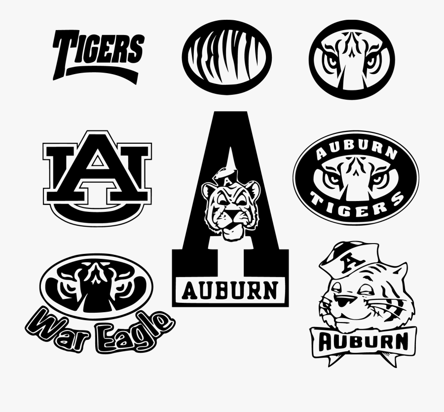 Football Clipart Auburn - Auburn Tiger Logo Svg, Transparent Clipart