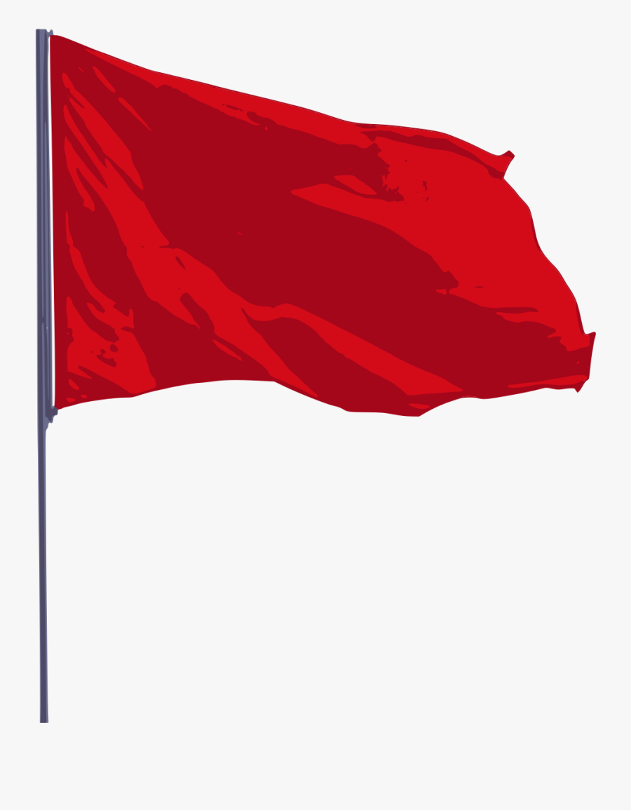 Flag Clip Art Free Black And White Free Clipart - Red Flag Png, Transparent Clipart