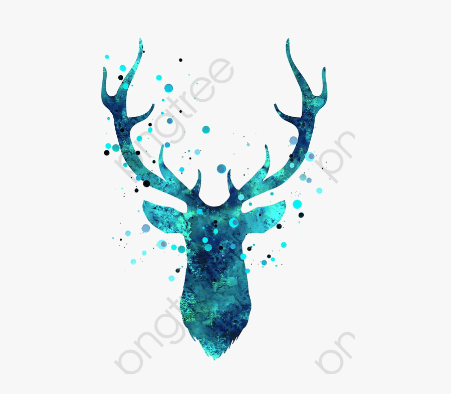 Transparent Reindeer Clipart Png - Deer Blue, Transparent Clipart