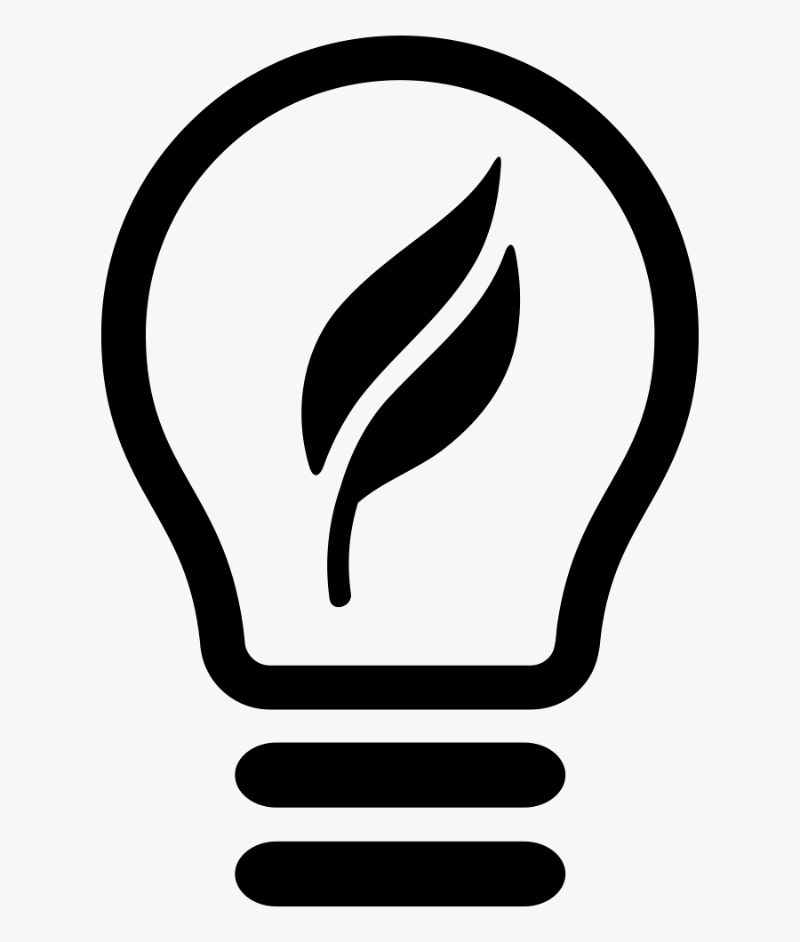 Clip Art Lightbulb Symbol - Ecology Light Bulb Png Icon Free, Transparent Clipart