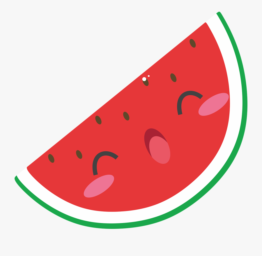 Watermelon Kawaii Png, Transparent Clipart