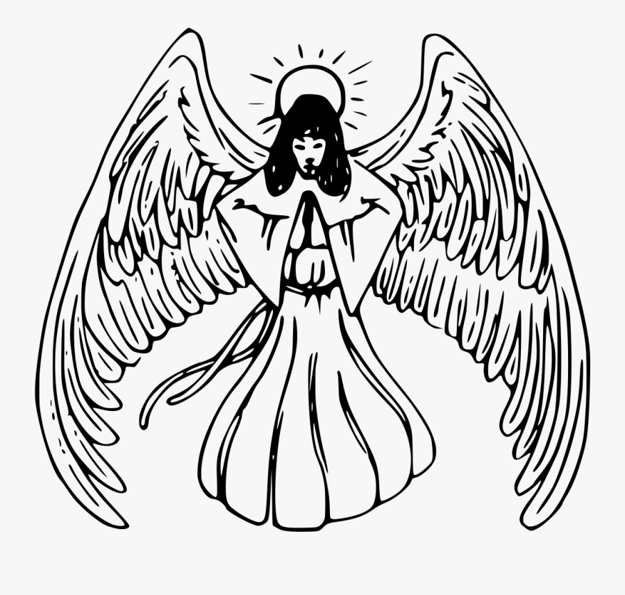 Fallen Angel Clipart Line Art - Angel Clip Art, Transparent Clipart