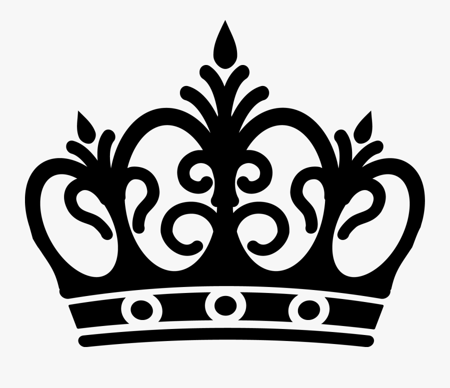 King And Queen Crowns Clipart Free Clip Art Of Crown - Queen Crown Black And White, Transparent Clipart