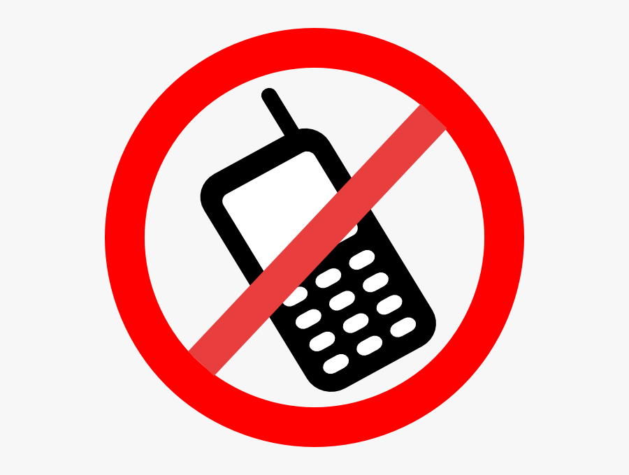 Image For No Cellphone Sign At Work Clipart - Cell Phone Sign, Transparent Clipart