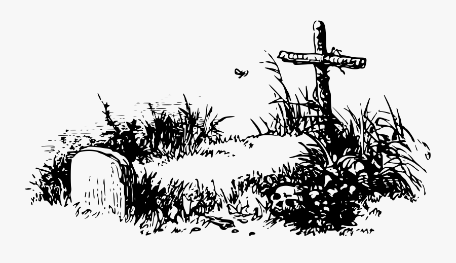 Grave Icons Png - Grave Clipart Black And White, Transparent Clipart