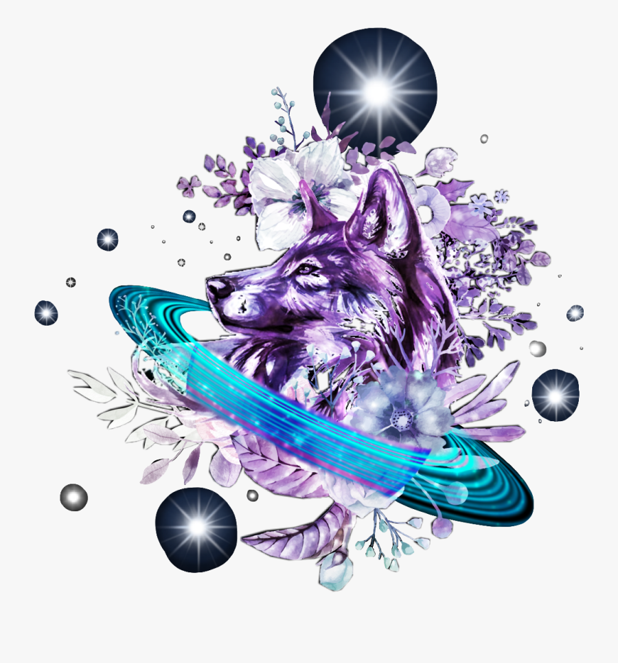 Looks Better On Black Backgrounds - Galaxy Wolves Transparent, Transparent Clipart