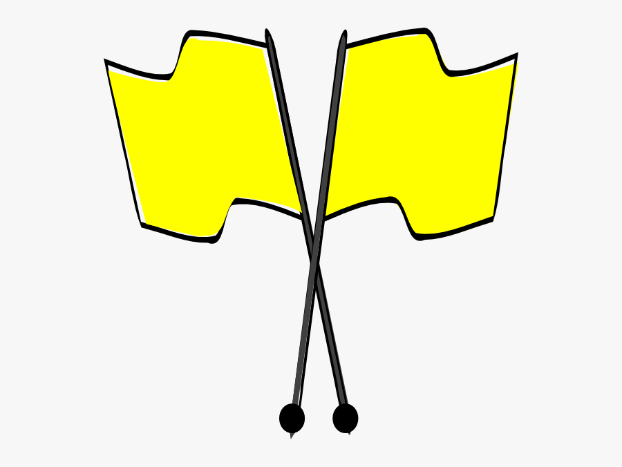 Crossed Yellow Clip Art - Clipart Yellow Flag, Transparent Clipart