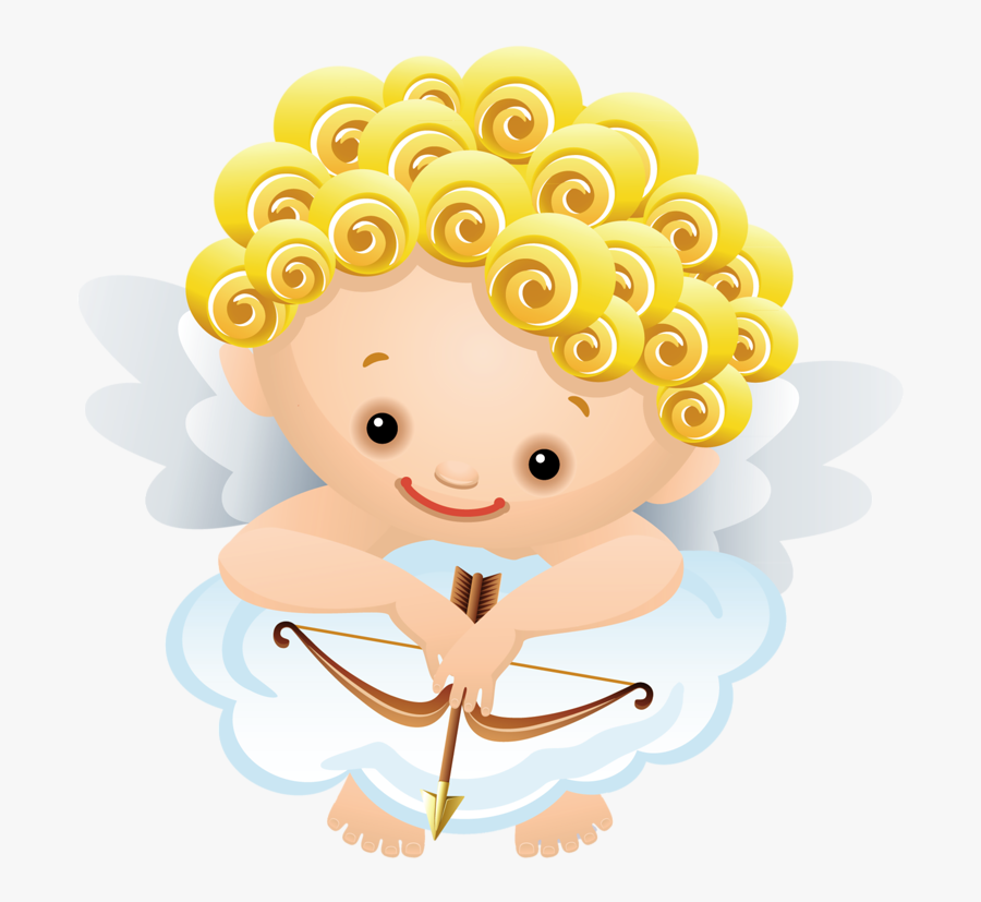 Clip Art With Bow Png Clipart - Cartoon Angels Png, Transparent Clipart
