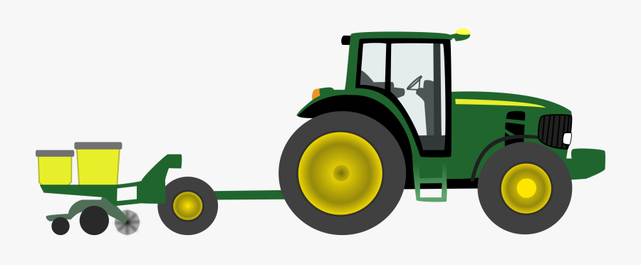 Clipart Farm Tractor With Planter - Farm Tractor Clipart, Transparent Clipart