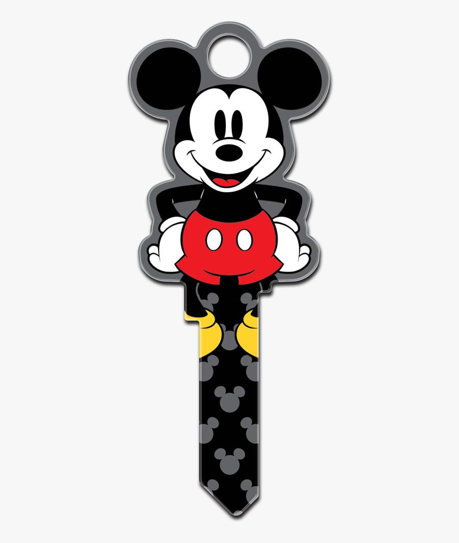 Disney Shape Licensed Painted House Key Blank - Mickey Mouse Key, Transparent Clipart