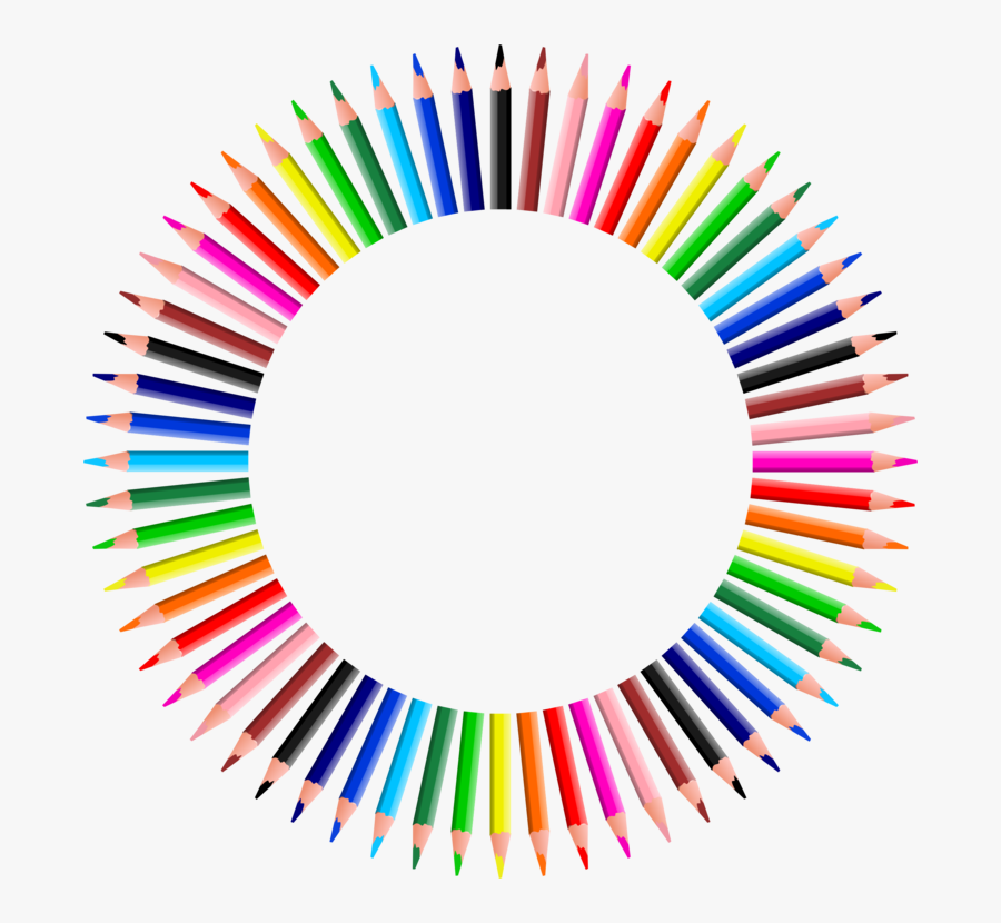 Circle Of Pencils Png, Transparent Clipart