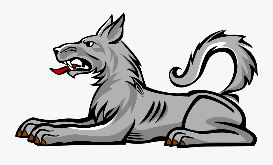 Heraldic Animals Clipart Wolf Pencil And In Color - Coat Of Arms Symbols Wolf, Transparent Clipart