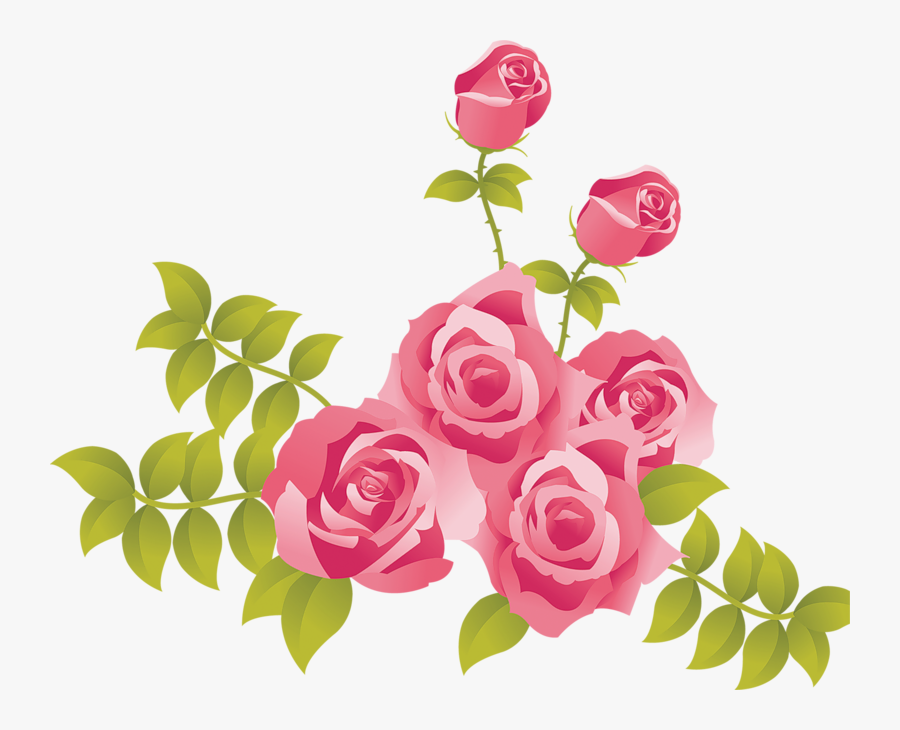 Svg Black And White Pink Roses Free Clipart - Pink Rose Clipart Png, Transparent Clipart