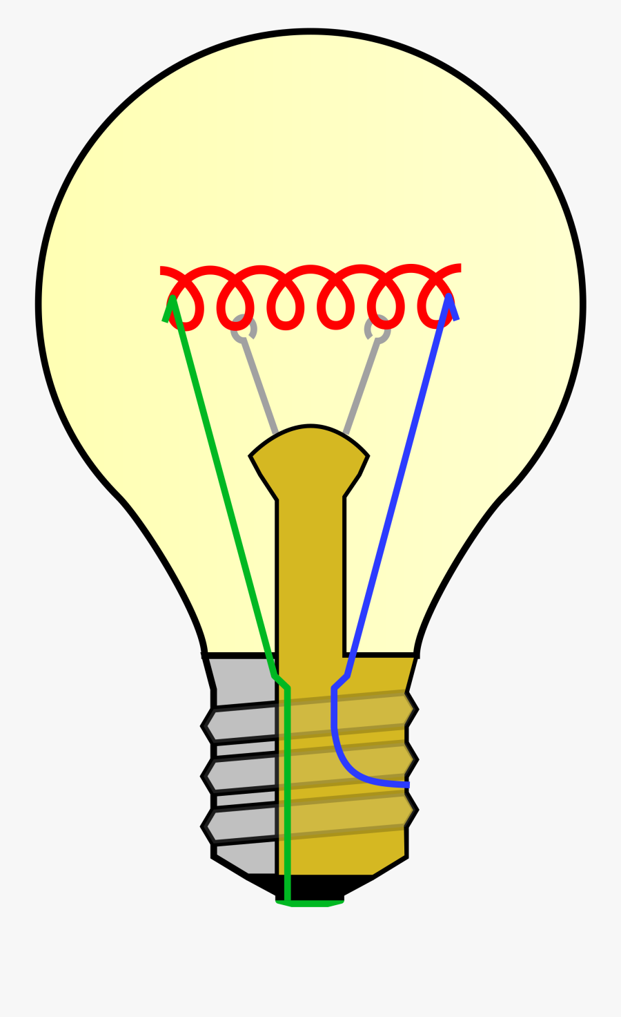Lightbulb Clipart Light Globe - Bulb Diagram With Labels, Transparent Clipart