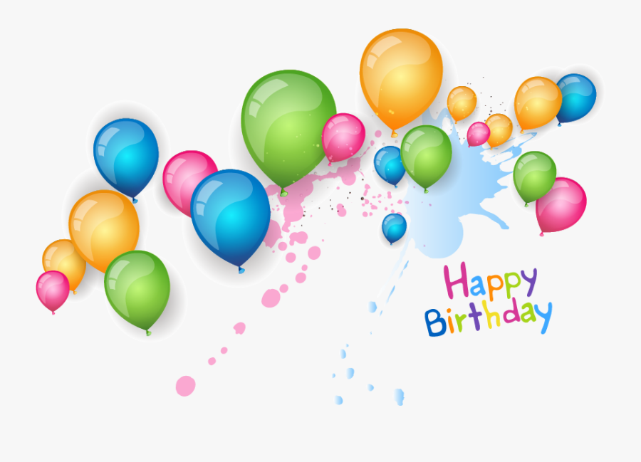 Balloon Birthday Clip Art - Happy Birthday Background Png, Transparent Clipart