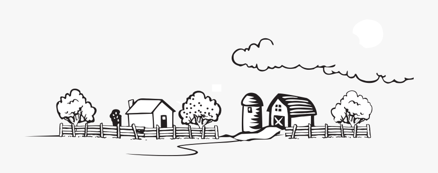 Clip Art Farmer Ubisafe House Cblack - Black And White Farm Clip Art, Transparent Clipart