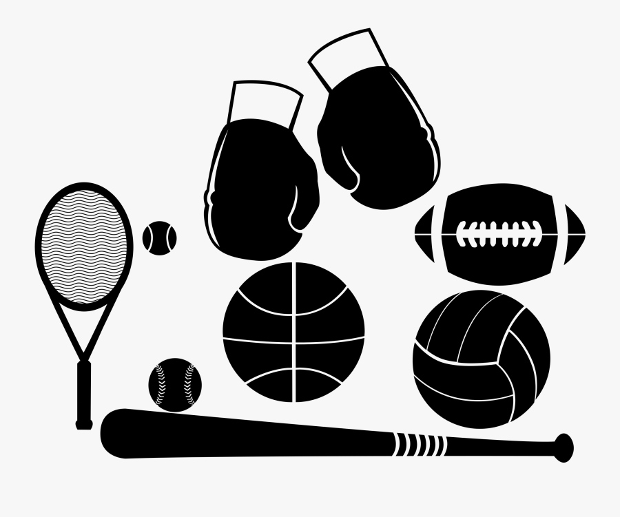 Clipart Sports Wear Picture - Sports Png Black And White, Transparent Clipart