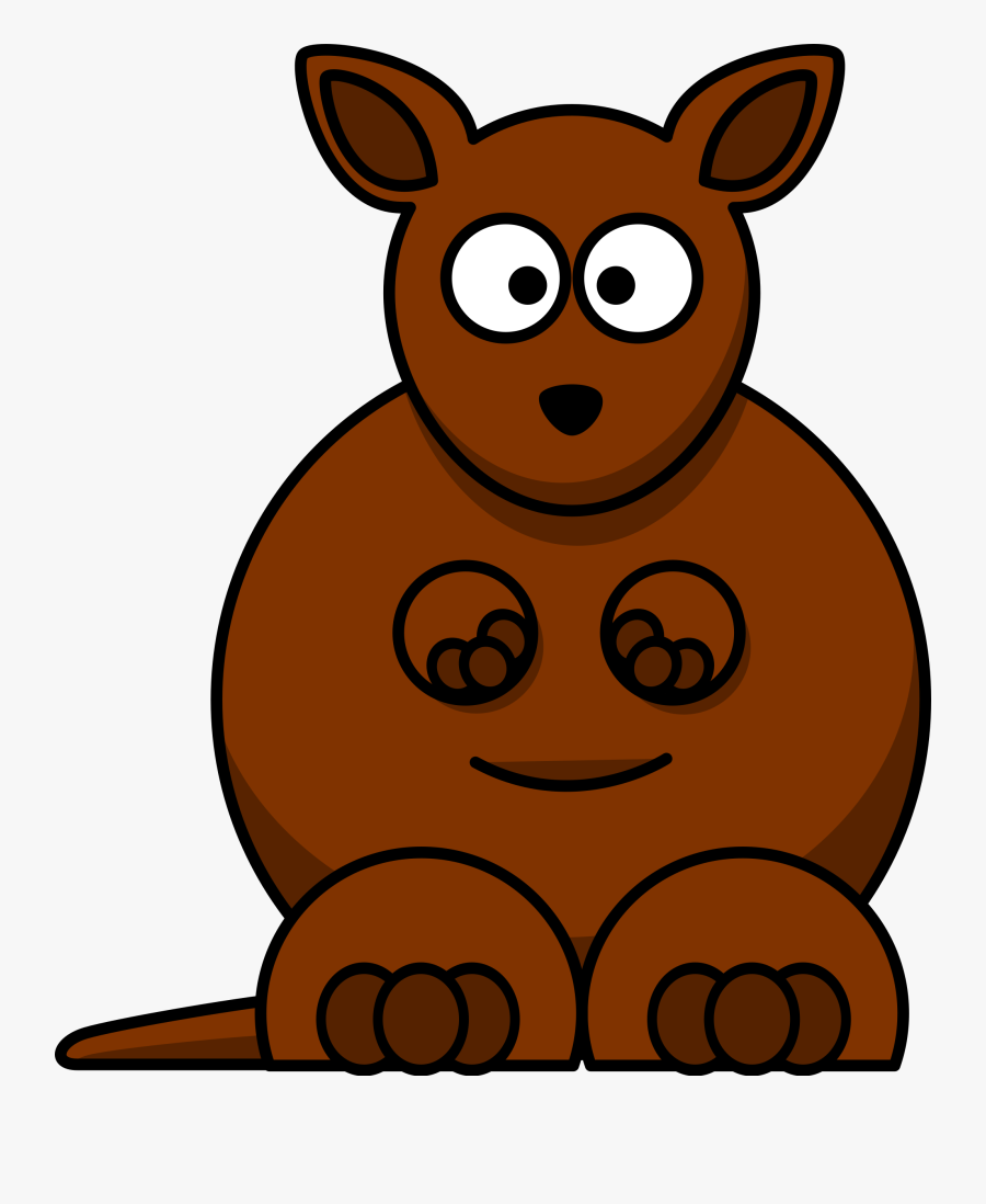 Clipart - Cartoon Kangaroo Clip Art, Transparent Clipart