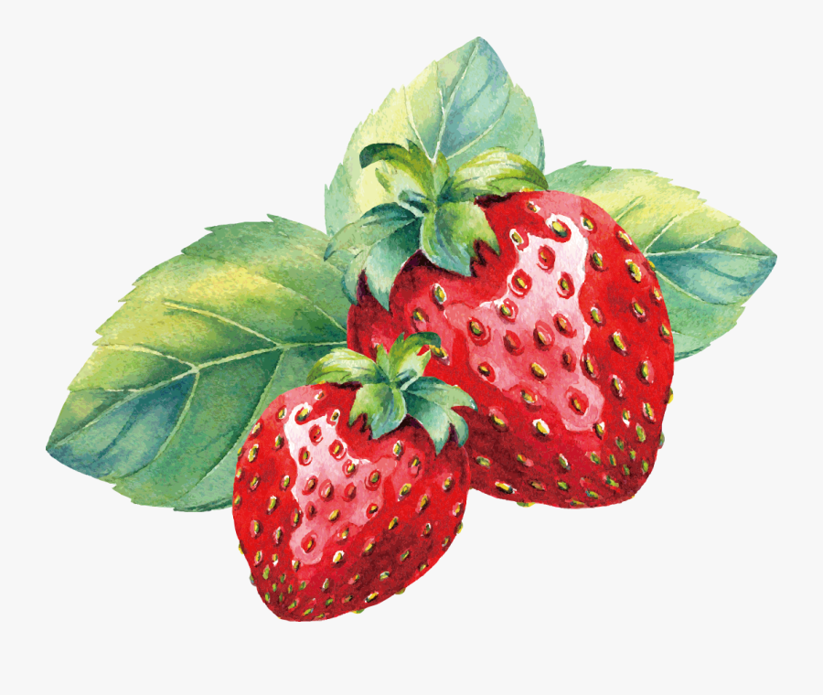 Strawberry Painting Png, Transparent Clipart