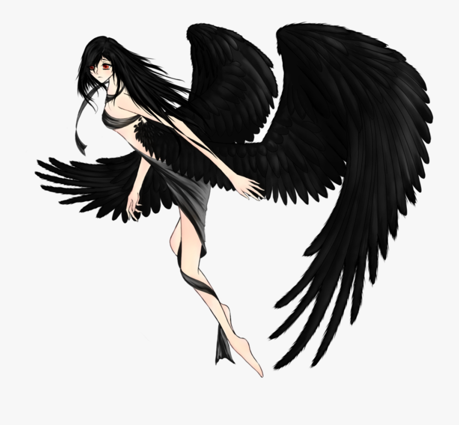 Dark Angel Guardian Angel Clipart - Transparent Black Angel Png, Transparent Clipart