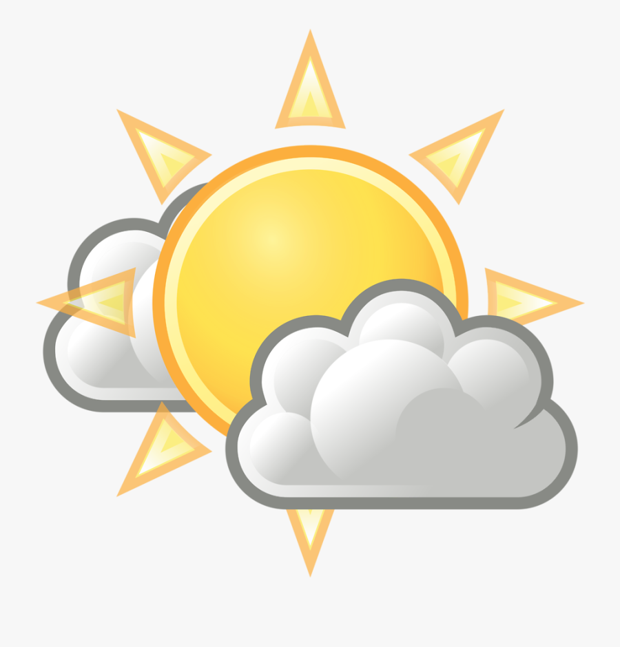 Sunshine Clipart Weather - Partly Cloudy Png, Transparent Clipart