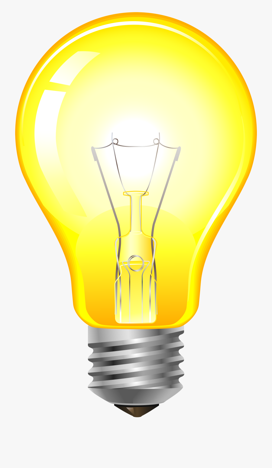 Bulb Clipart Png - Yellow Light Bulb Png, Transparent Clipart