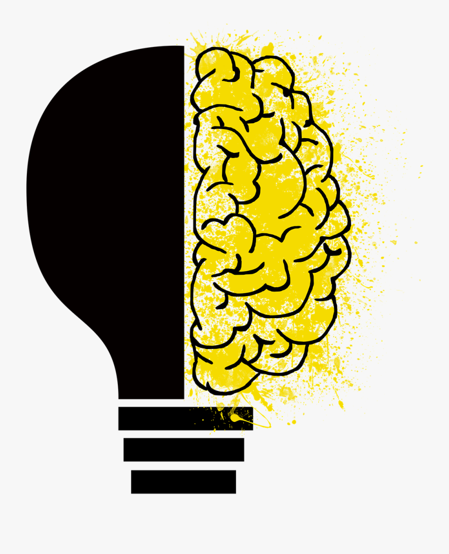 Half Light Bulb Half Brain Clipart , Png Download - Growth Mindset Backgrounds, Transparent Clipart