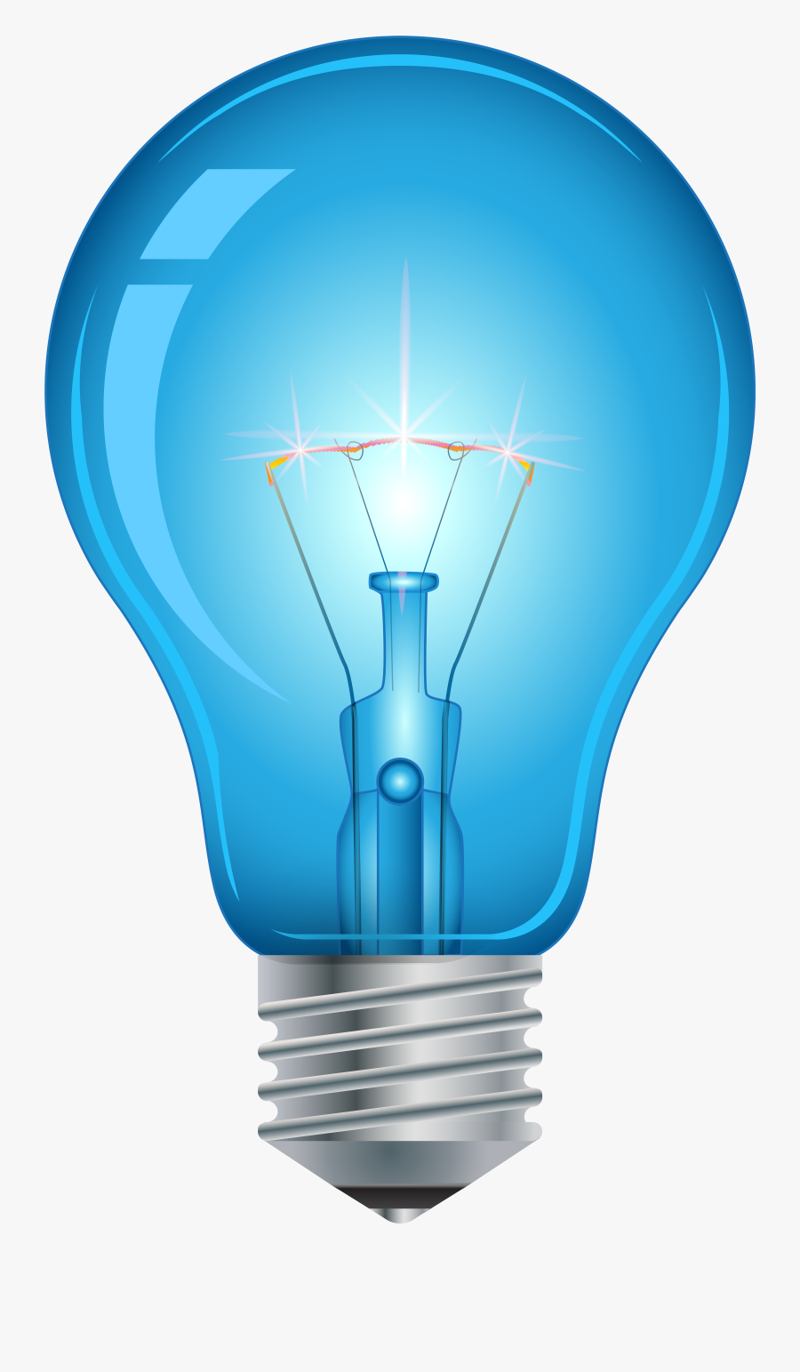 Blue Light Bulb Png Clip Art - Light Bulb Png Hd, Transparent Clipart