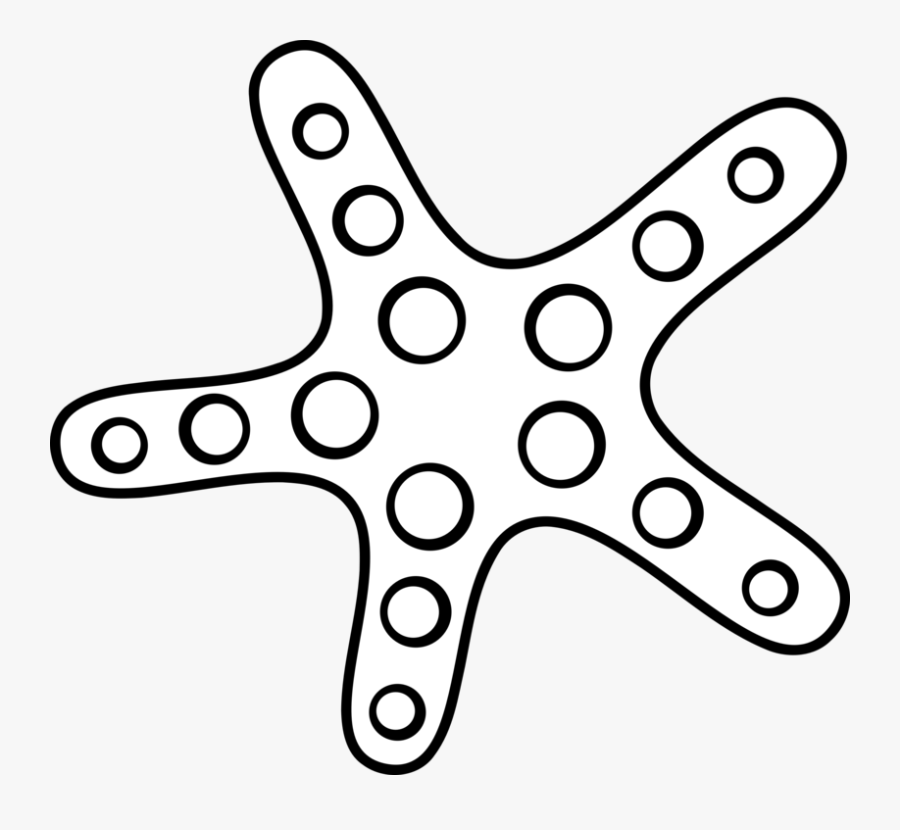 Black &amp - Starfish Clipart Black And White, Transparent Clipart