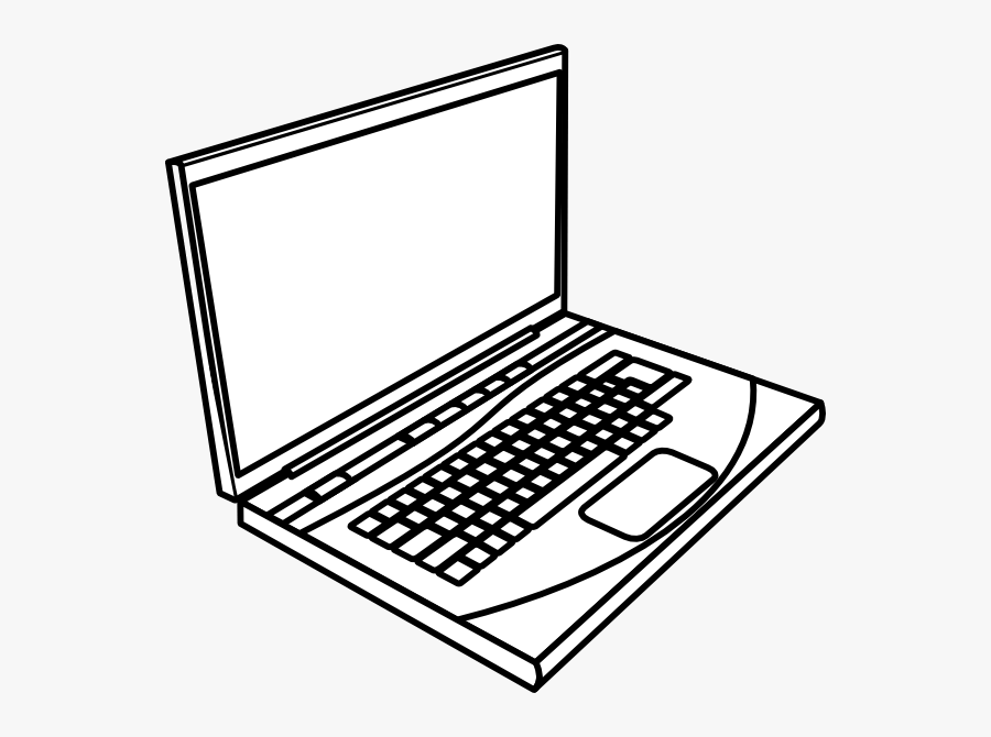 Laptop Clipart Image - Laptop Black And White, Transparent Clipart