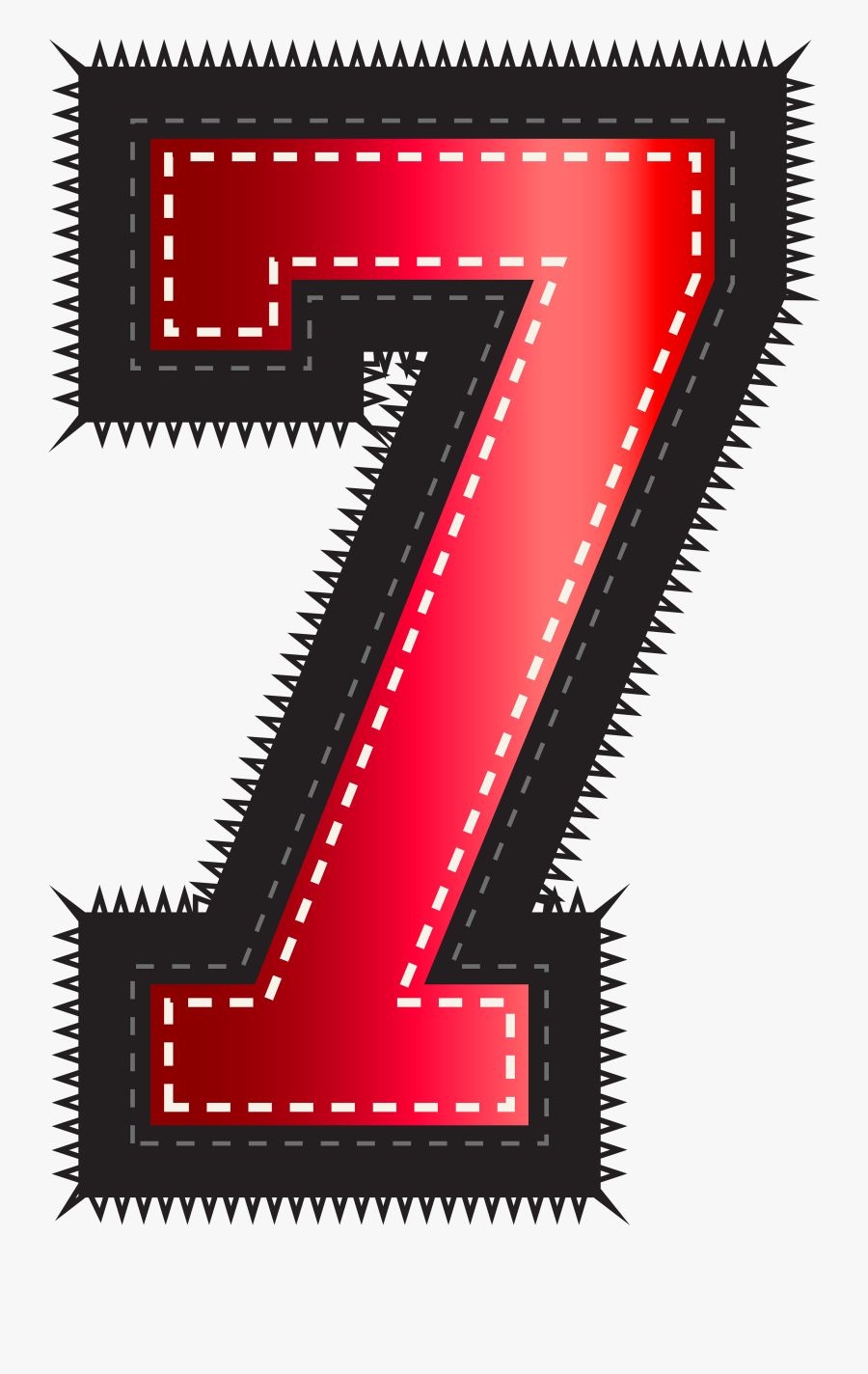 Red Sport Style Number - Style Of Numbers One By One, Transparent Clipart