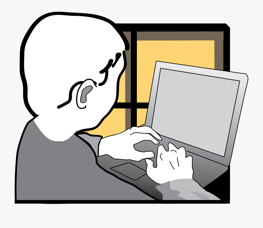 Laptop Clipart Boy - Boy With Laptop Png, Transparent Clipart