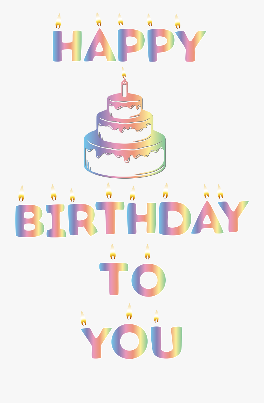 Happy Birthday Cake Diagram, Transparent Clipart